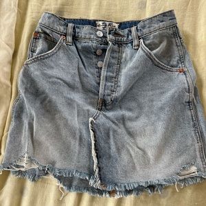 Free People mini jean skirt